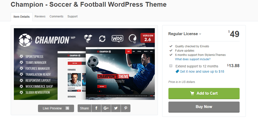 WordPress Sports Theme