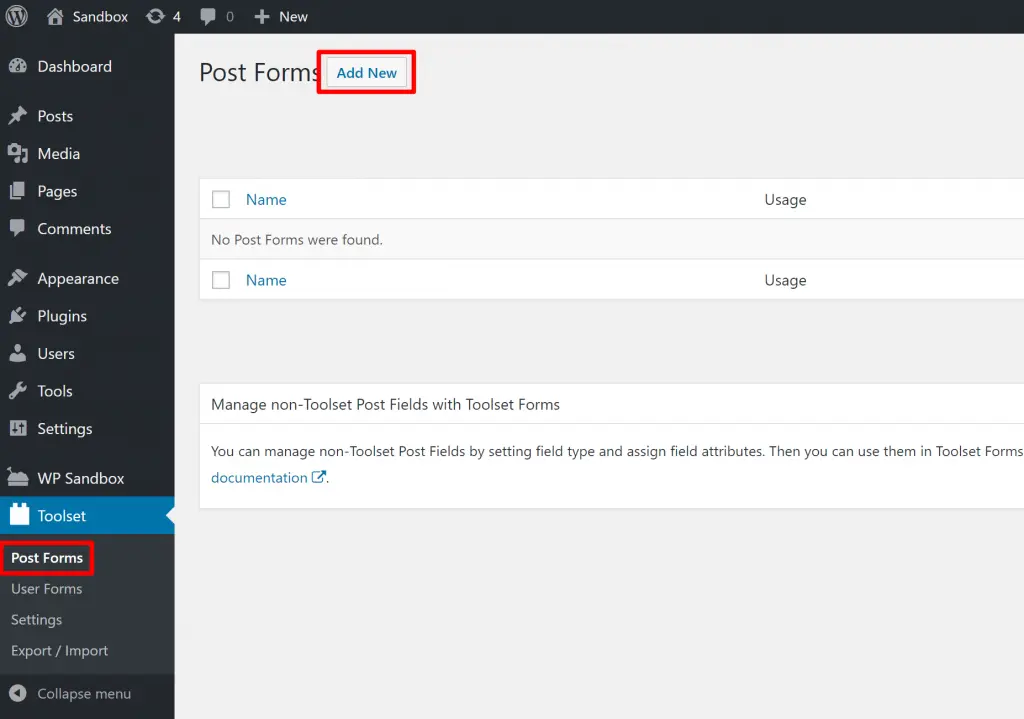 front end post submission WordPress