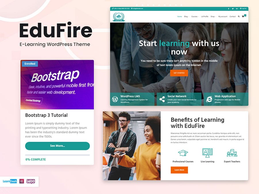 Brndle Themes 2 edufire min - Wbcom Designs