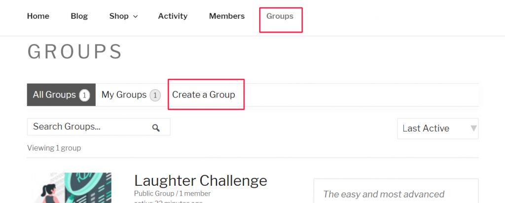 Create Group In BuddyPress
