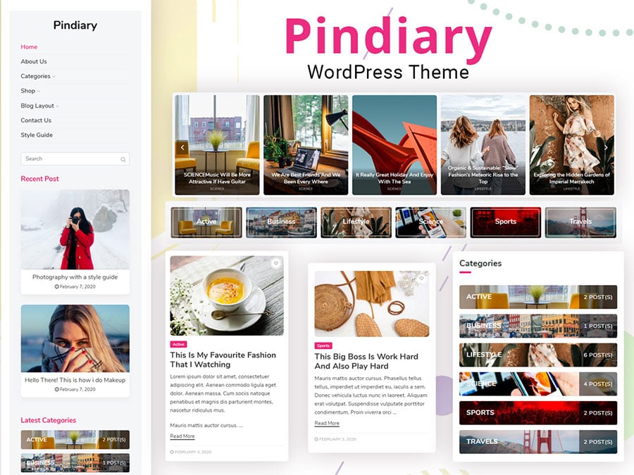 Brndle Themes 5 pindiary theme - Wbcom Designs