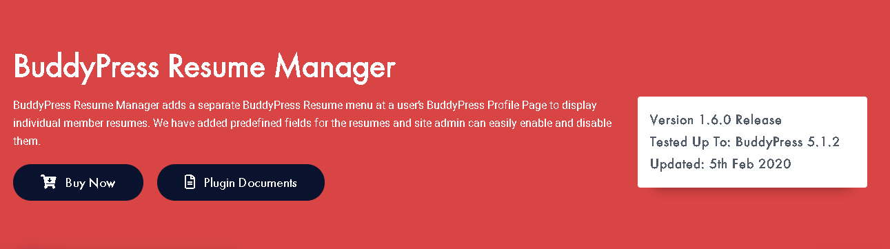 Buddypress resume manager- Social Network Site Like LinkedIn