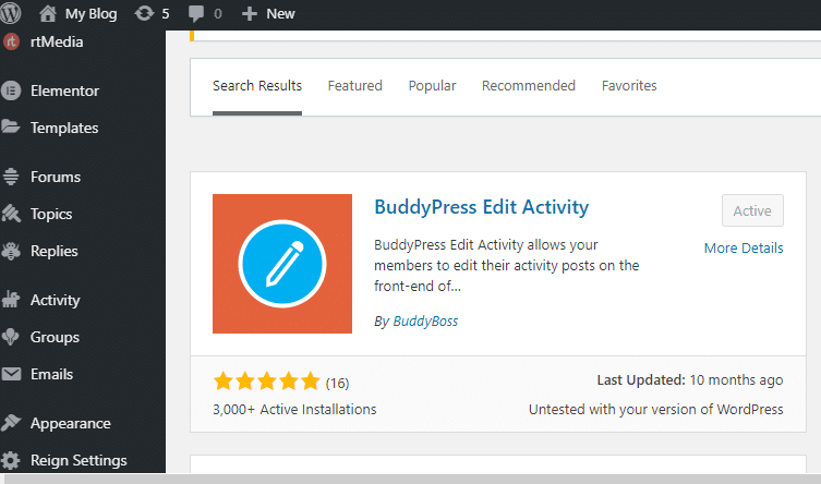 what is edit activity plugin
