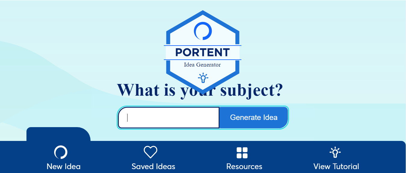 Portent content idea generator