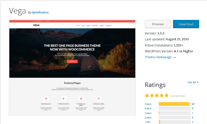 Free Landing Page WordPress Themes 2021 2 vega 1 - Wbcom Designs