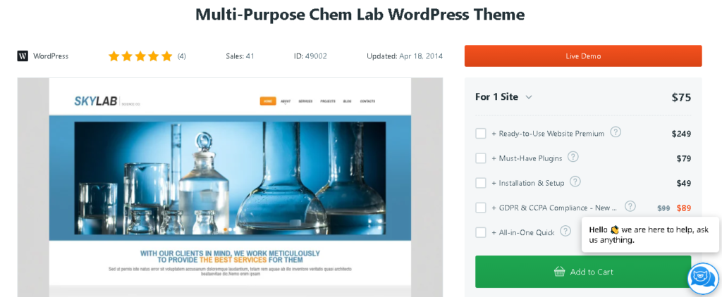  Multi-purpose Chem Lab WordPress Theme