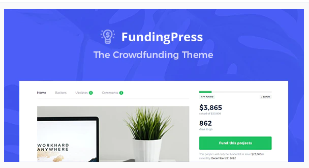 Crowdfunding WordPress Themes 4 funding press