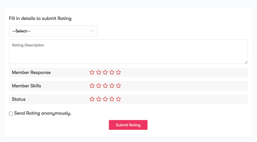 BuddyPress member review form