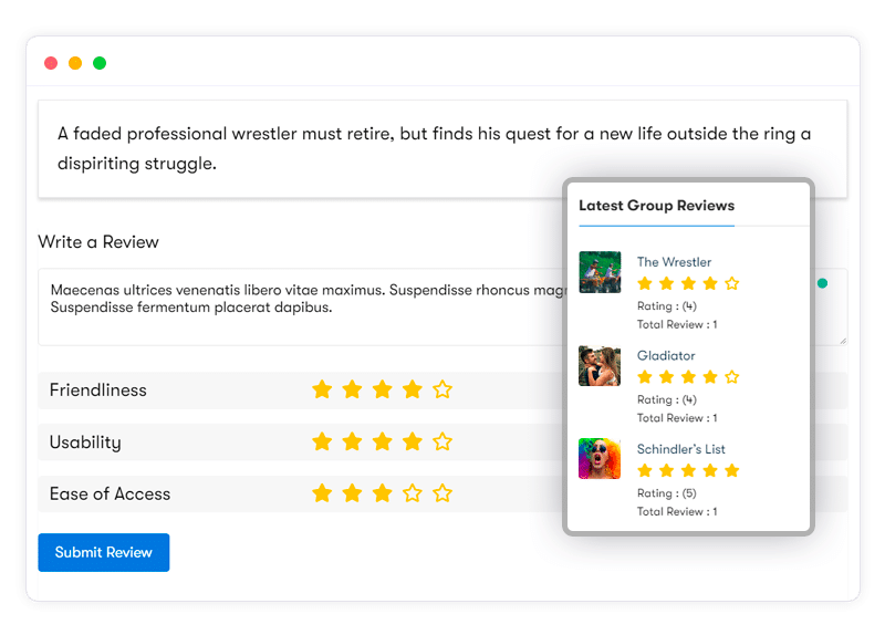 BuddyPress Group Reviews