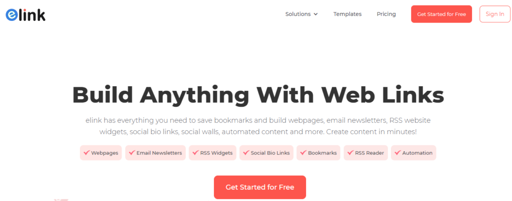 Elink - Content Creation and Curation SaaS Tool
