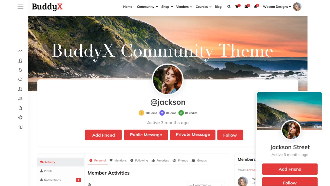 BuddyX Community theme