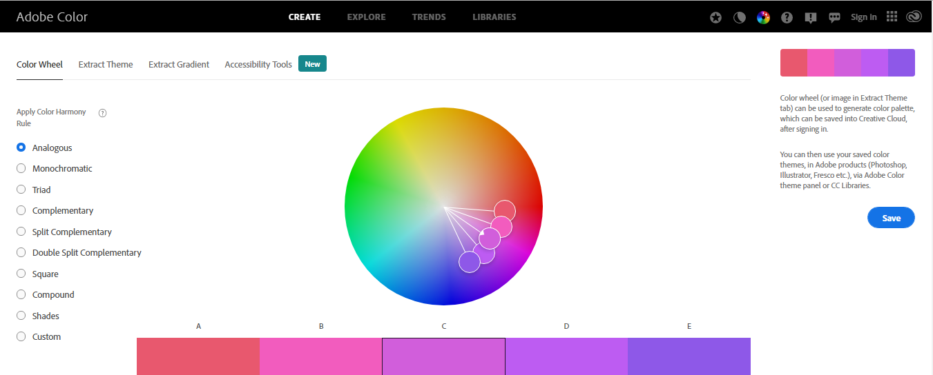 color wheel generator