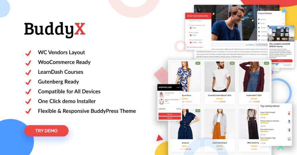 Create Social Networking Site: BuddyX Theme