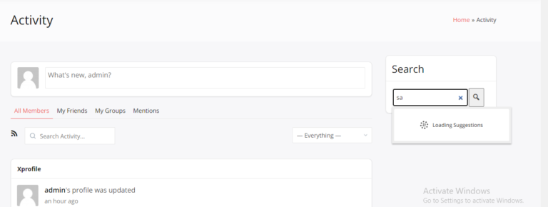 live search settings