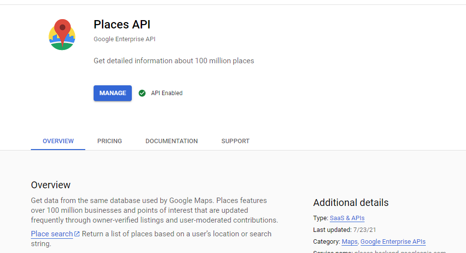 Places API