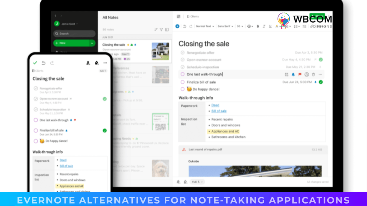 Evernote Alternatives for note-taking applications
