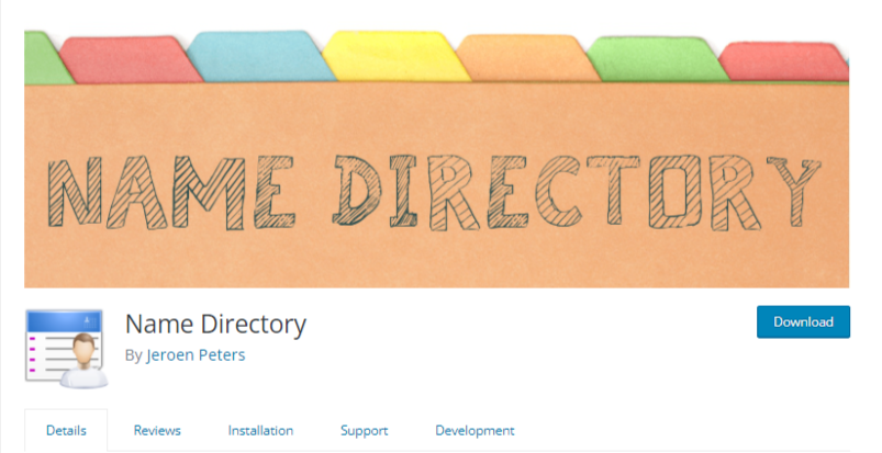 Name directory- Service directory software WordPress 
