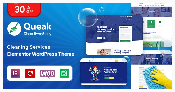 queak cleaning services theme