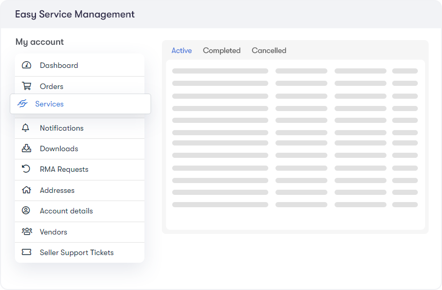 WooCommerce sell service management