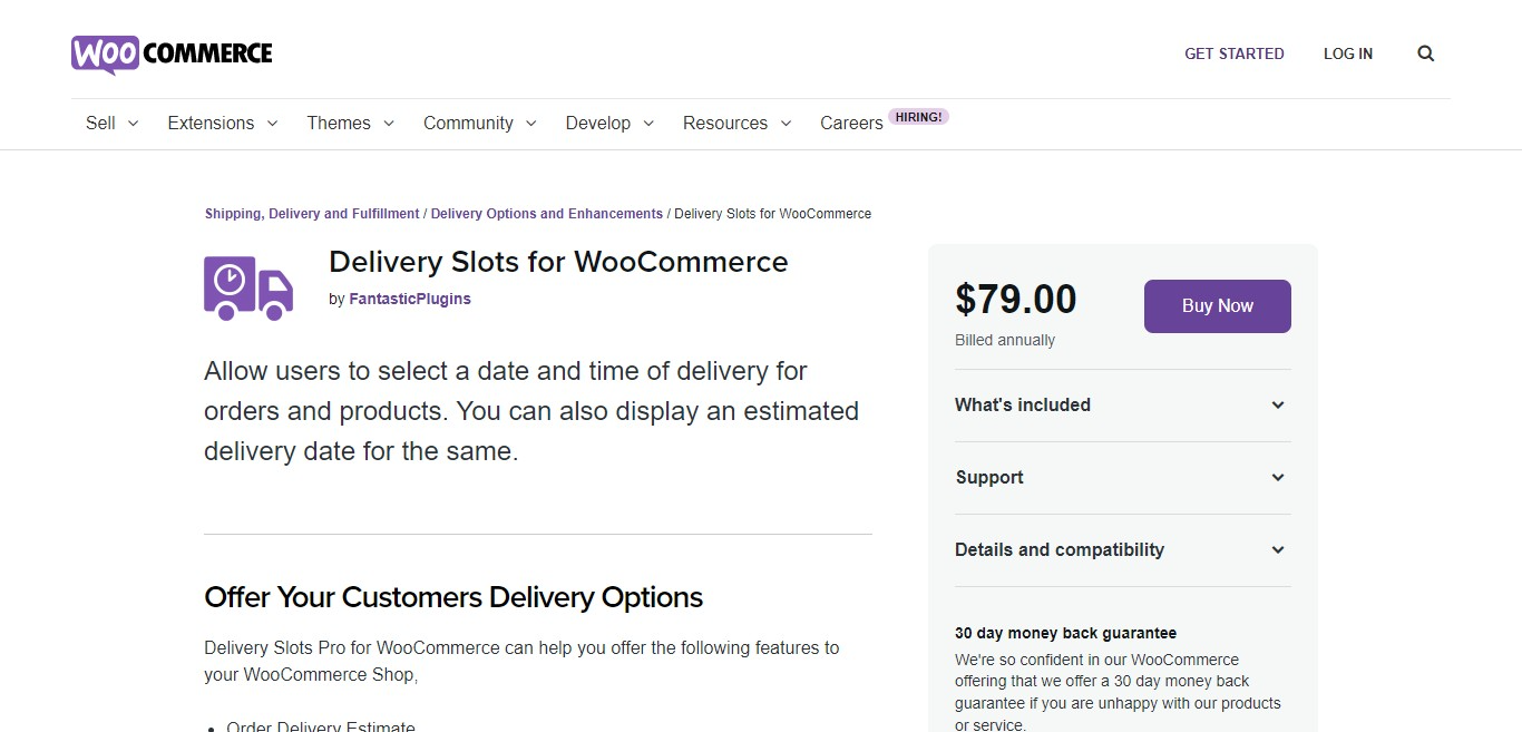 Delivery slots for WooCommerce