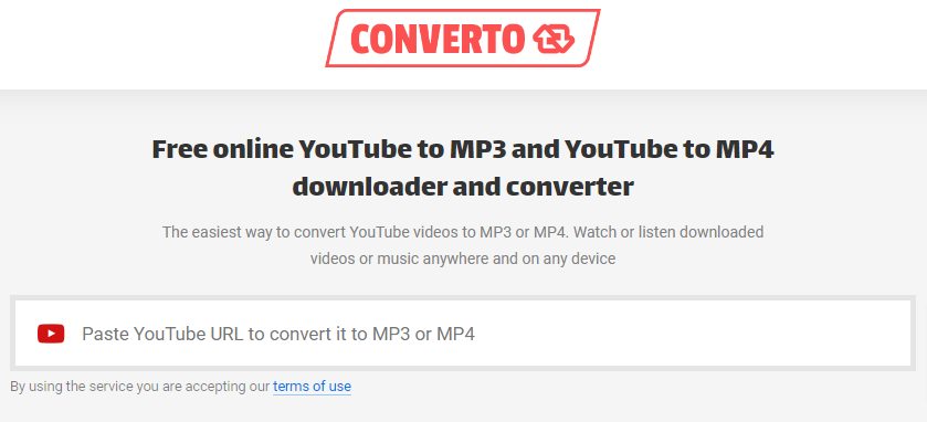 Converto.io- YouTube to MP3 Convertors