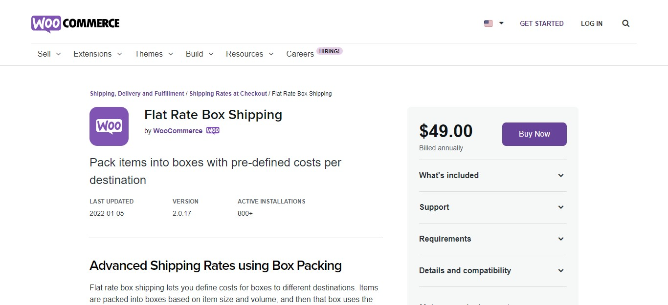 Flat Rate Box Shipping plugin
