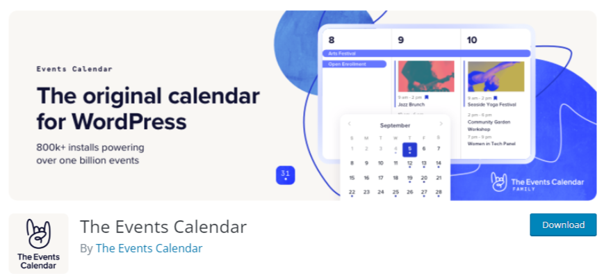 the event calendar plugin