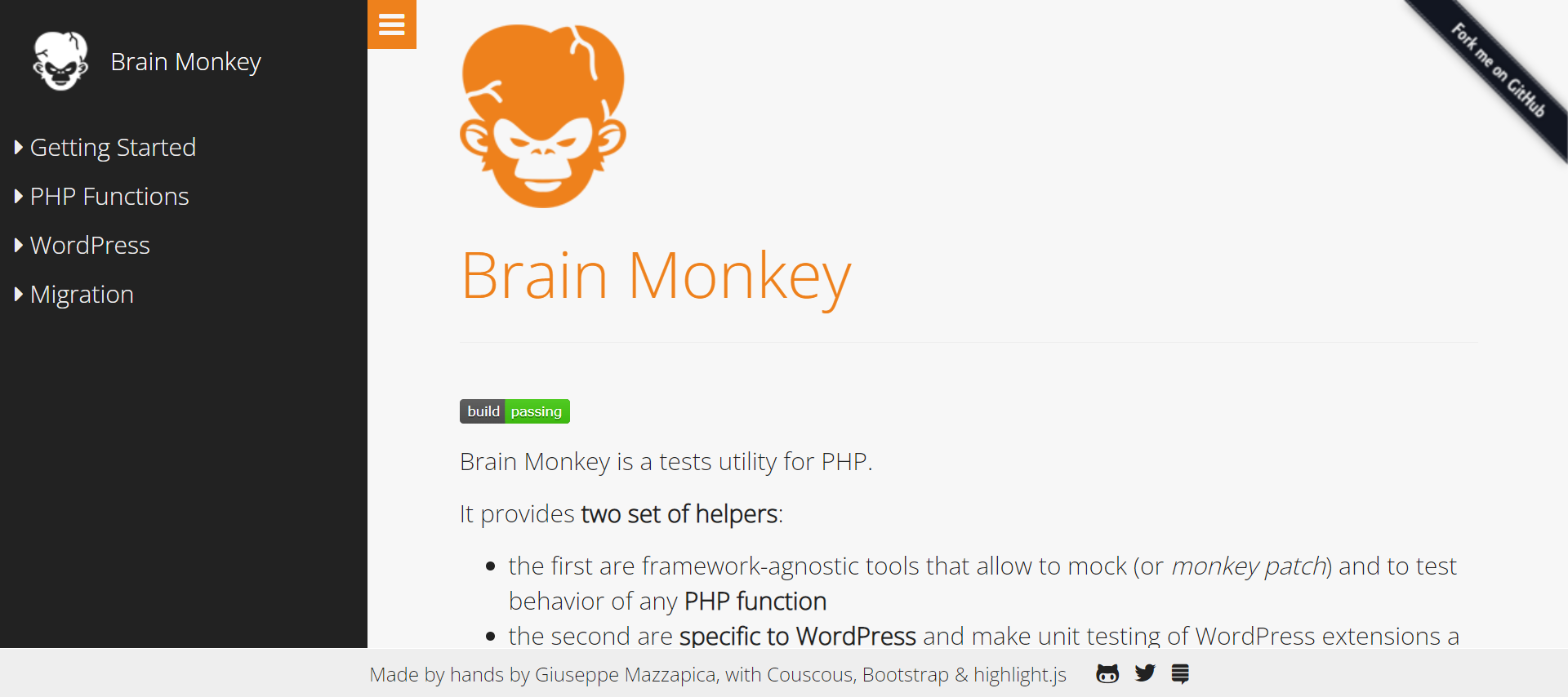 Brain Monkey php testing tool
