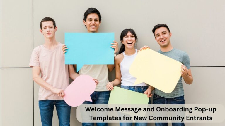 Crafting Welcome Messages for Community Members
