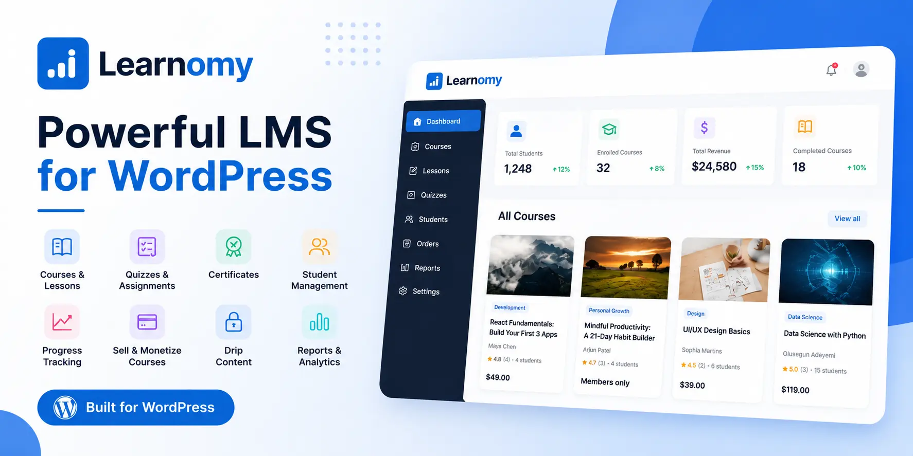 Learnomy- WordPress LMS Plugins