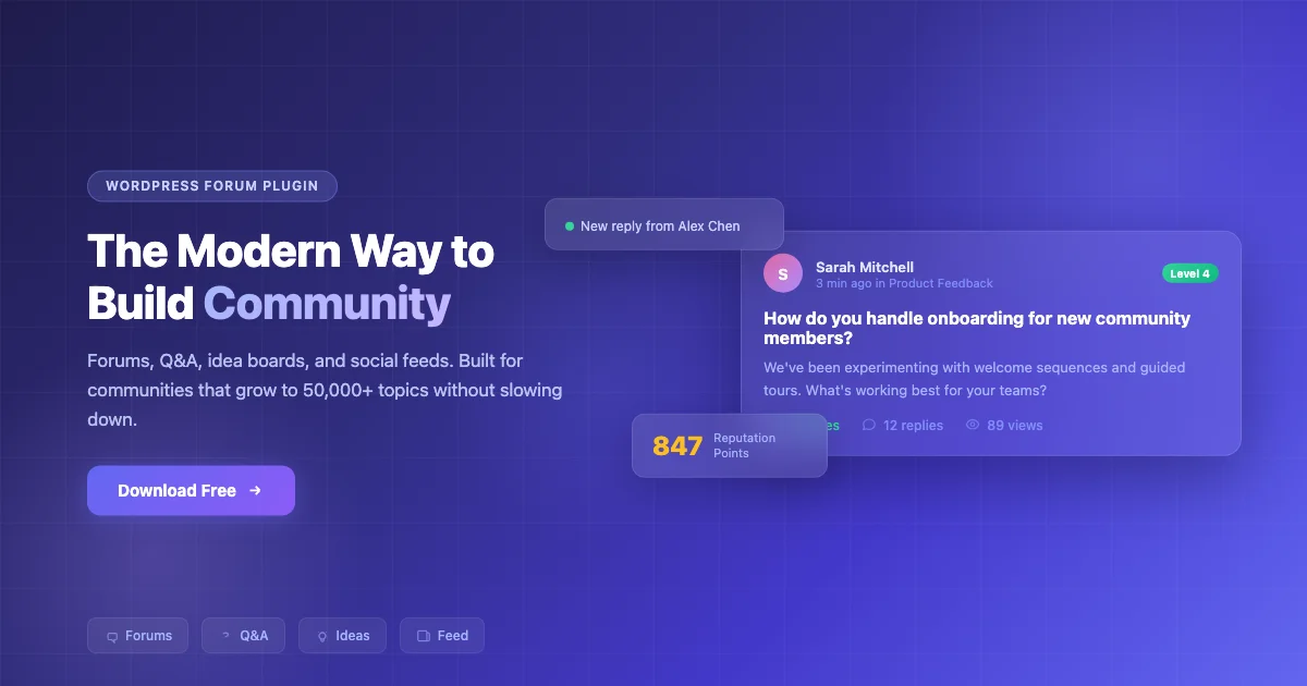 free WordPress Forum Plugins