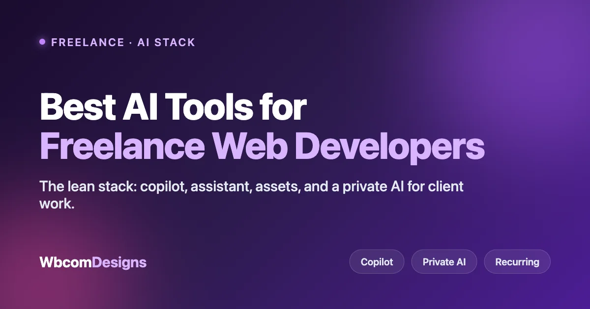Best AI tools for freelance web developers - the lean AI stack