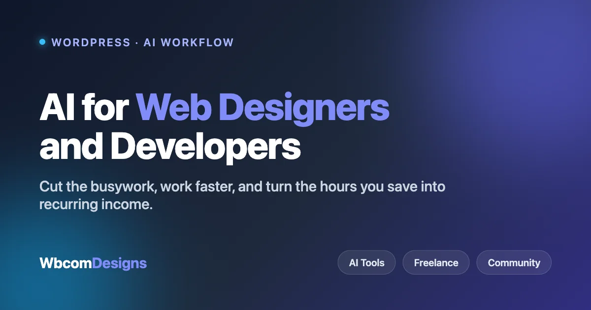 AI for web designers and developers workflow guide