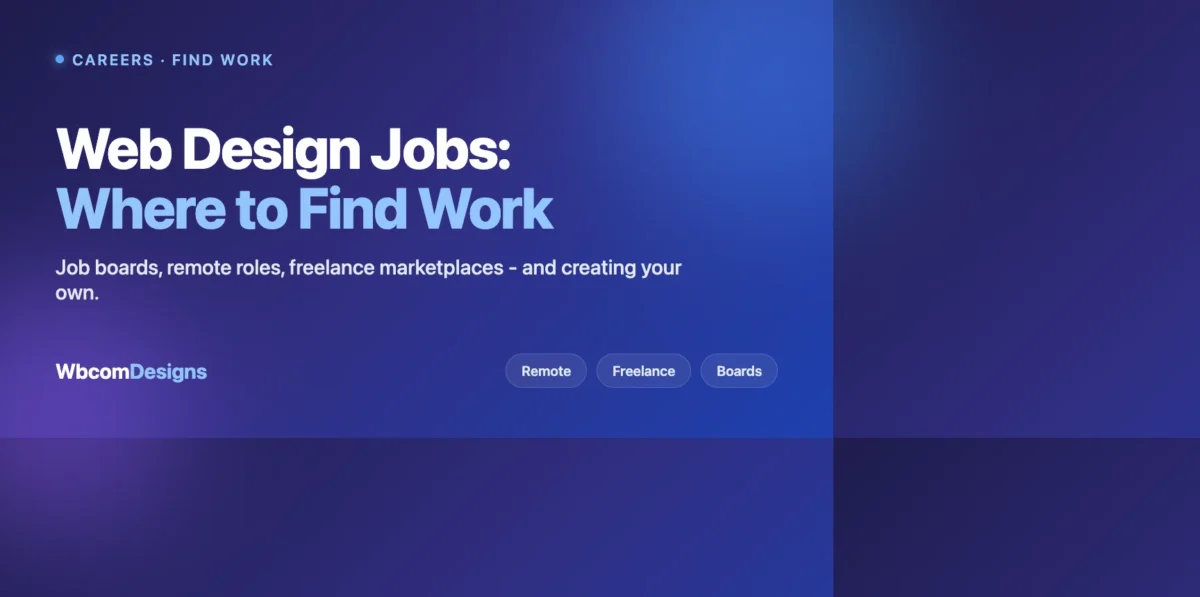 Web design jobs - where to find remote and freelance work