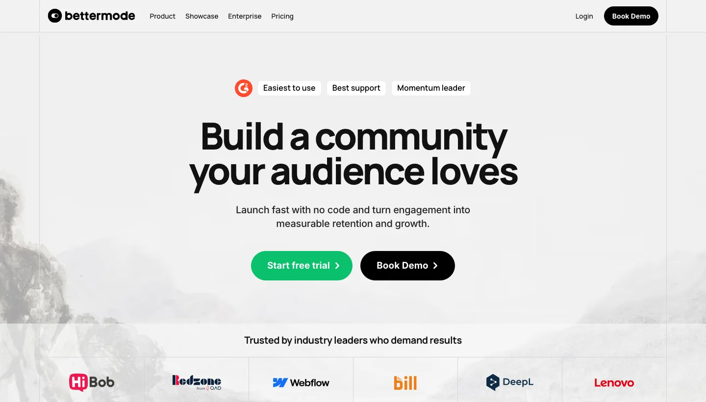 Bettermode community platform homepage