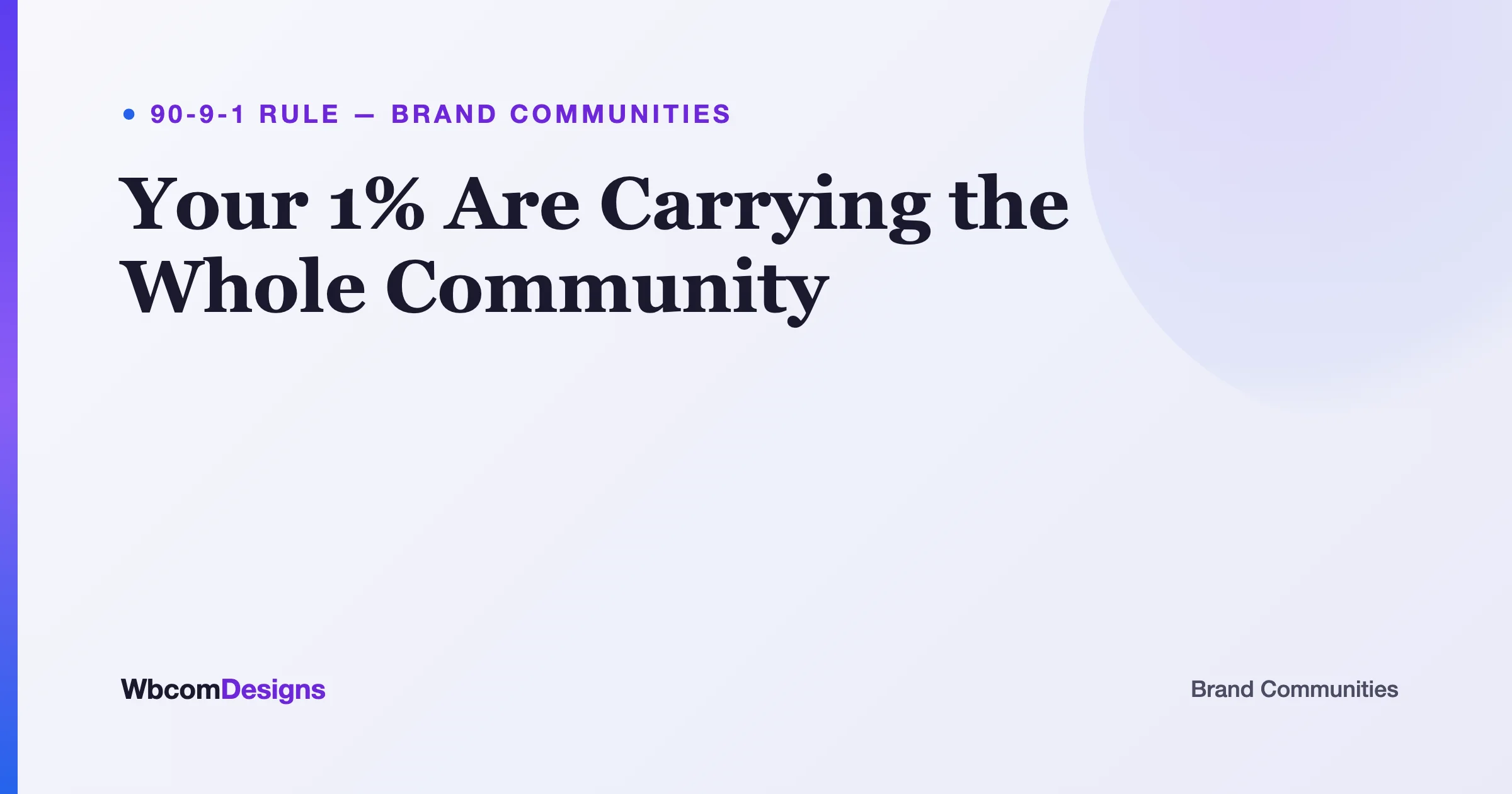 Featured card: Your Brand Community's 1% Are Doing Unpaid Work