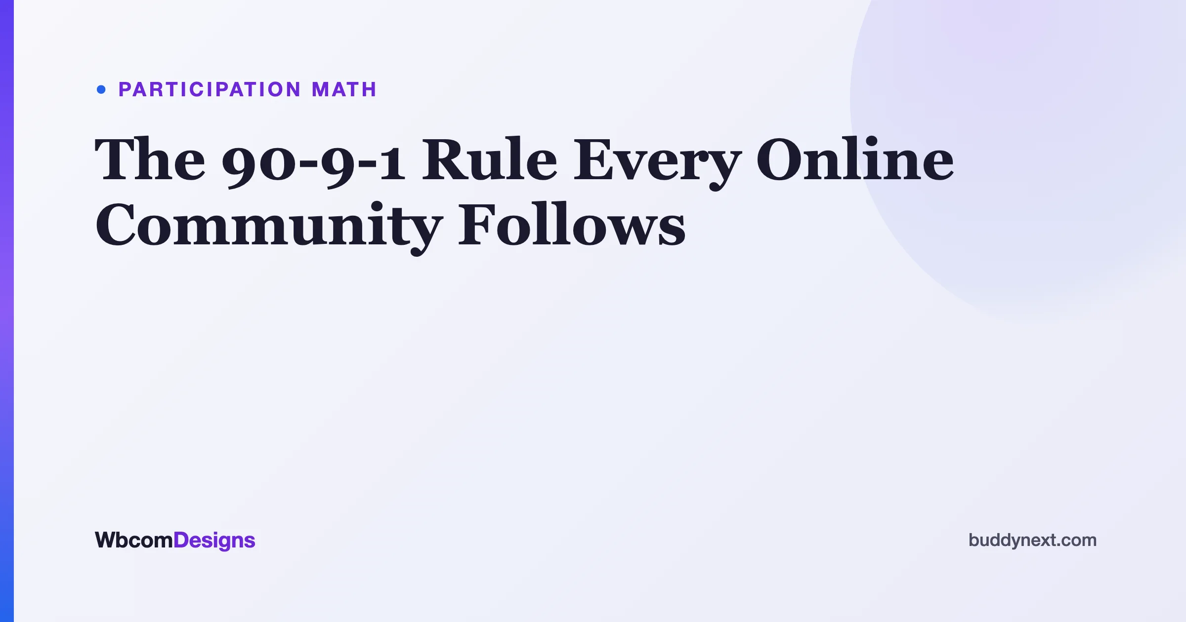 Featured card: The 90-9-1 Rule Every Online Community Follows