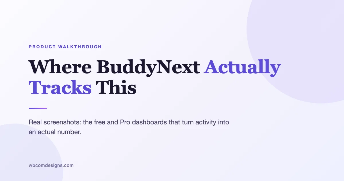 Where BuddyNext actually tracks this: real screenshots of the free and Pro dashboards