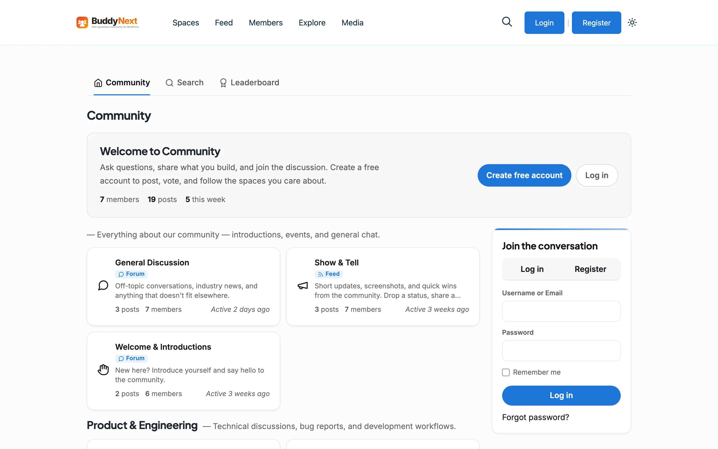 Jetonomy community page showing forum categories like General Discussion, Show and Tell, and Welcome and Introductions