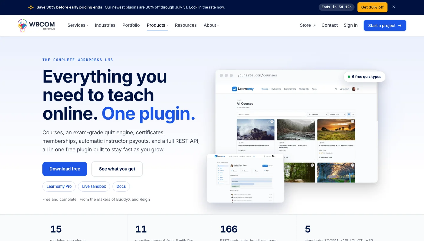 Learnomy learning community platform homepage