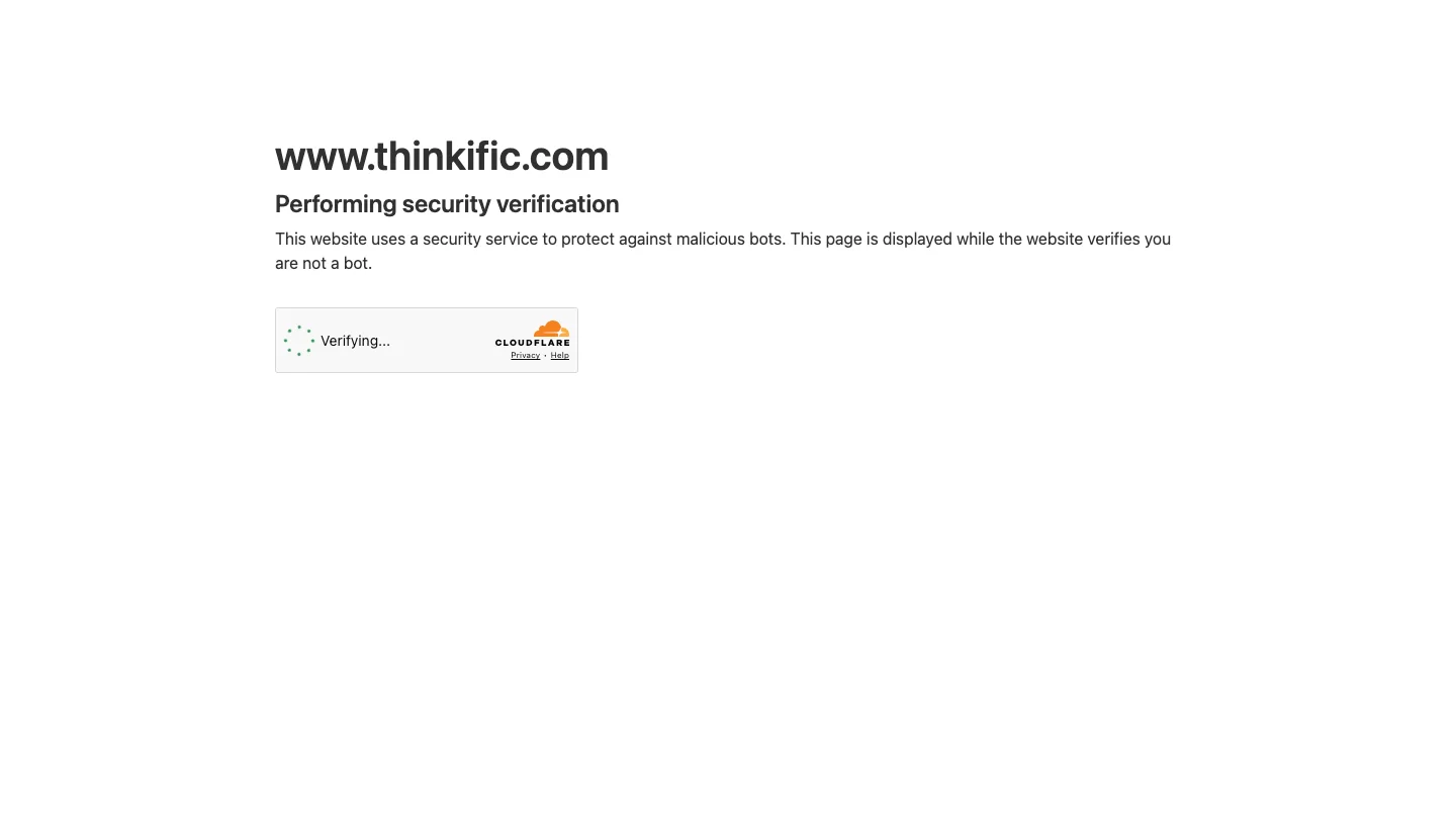 Thinkific online course and community platform homepage