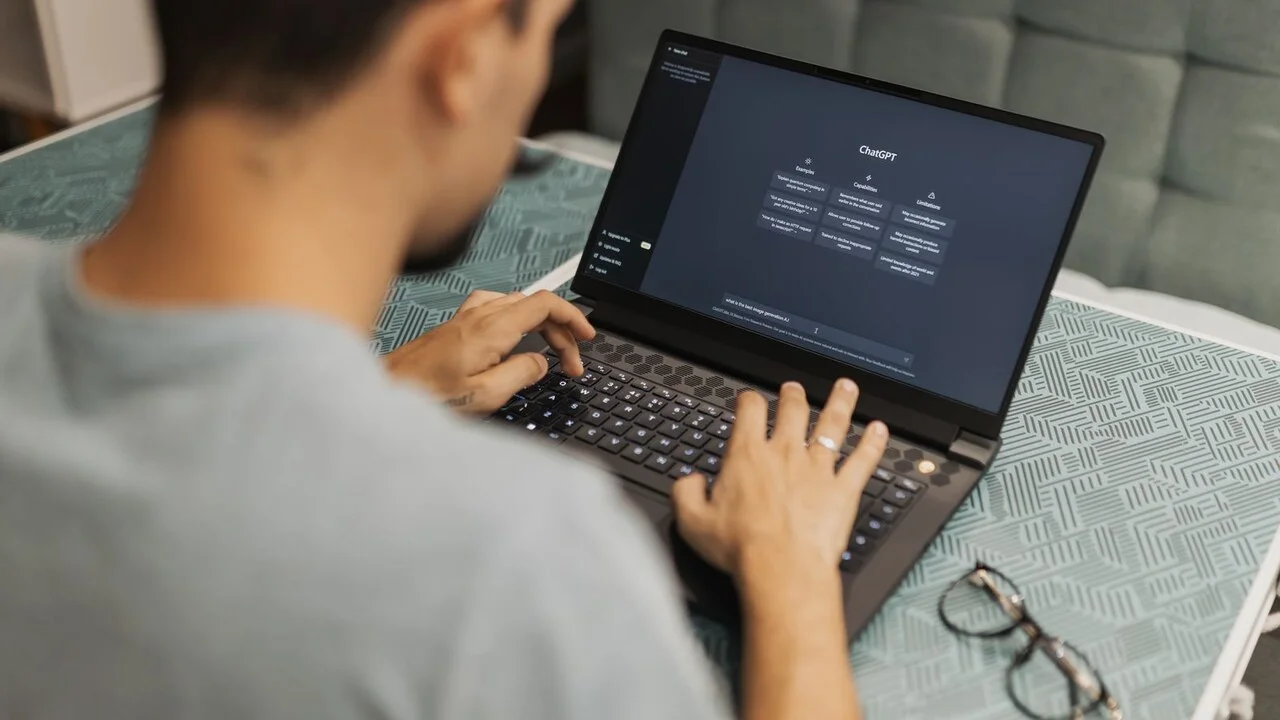 AI search visibility on laptop