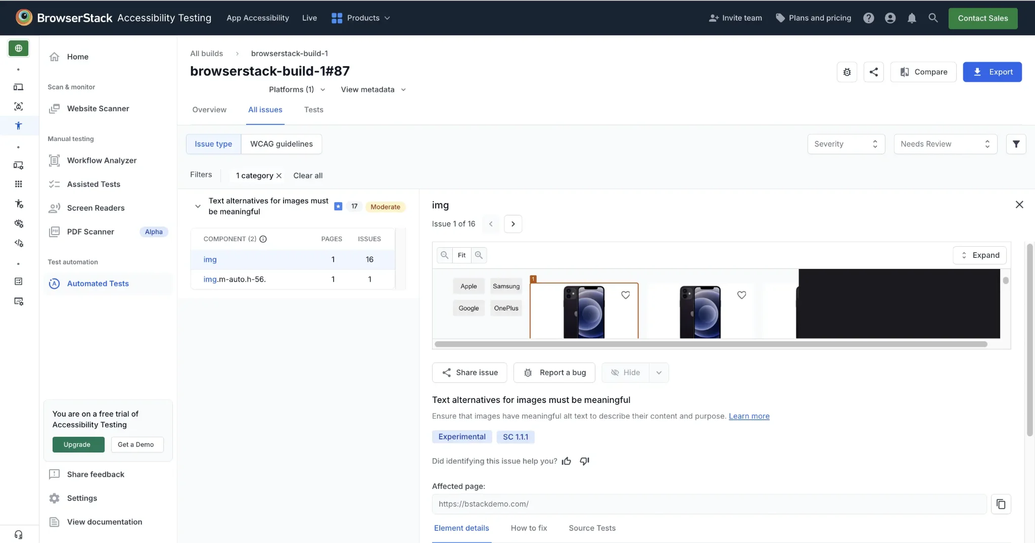 BrowserStack Accessibility Testing - Accessibility Checker Tools